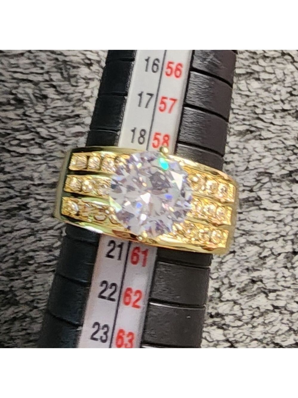 Goldtone CZ Ring